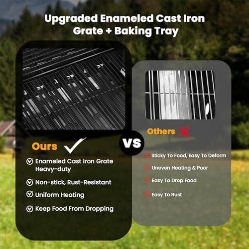 Electactic 4-Burner Gas Grill with Side Burner,Stainless Steel Propane Grill with Porcelain-Enameled Grills,Built-In Thermometer,42000BTU BBQ Grill for Outdoor Cooking and Patio Barbecues - size: 4 Burner Gas Grills with Side Burner