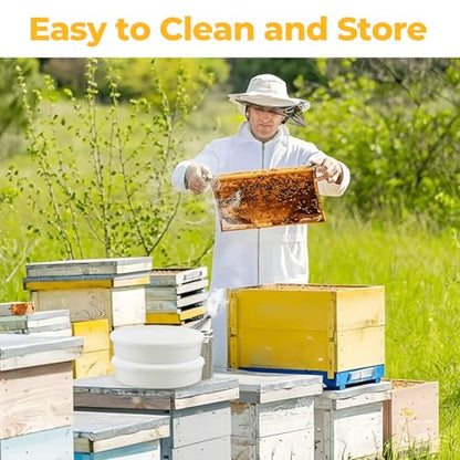 Upgraded Rapid Bee Top Feeder with Anti-Drowning Sponge Rings, Round Hive Top Feeders for 8-Frame and 10-Frame Bee Hives (2 Pack) - style: 2 Pack