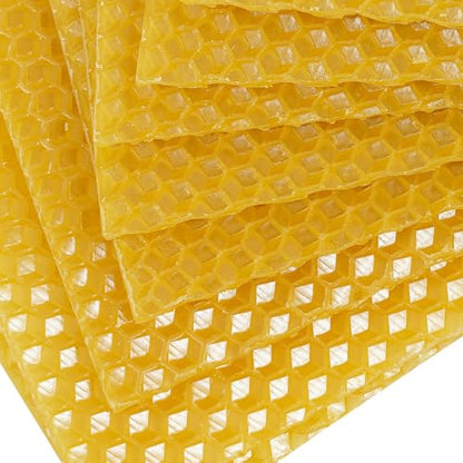 30PCS Beeswax Sheets for Candle Making Beehive Foundation Sheets Bee-Wax Sheets for Beekeeping Bee-Wax Honeycomb Sheets 16.3" x 7.7"