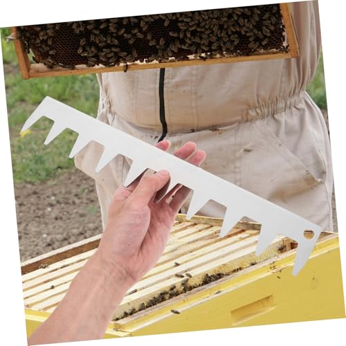 Kisangel Beehive Frame Spacer Tool Stainless Steel Beehive Spacing Tool for Frame Support and Organization Smooth Operation for Inspections for Beekeeping Management
