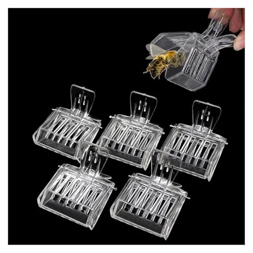 30 Pcs Transparent Clip-on Bee Cages, Plastic Clips, Queen, Catchers, Beekeeping Tools