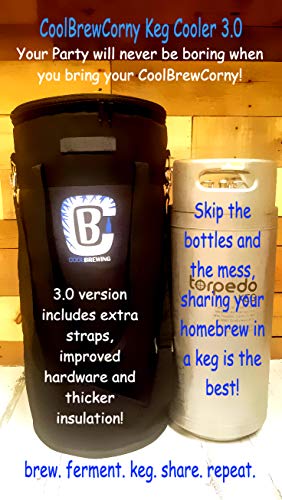 Home brew Keg Cooler & Ice Wrap Bundle. Beer Cooler for 5 gallon, Corny and Cornelius kegs. Cool Brewing
