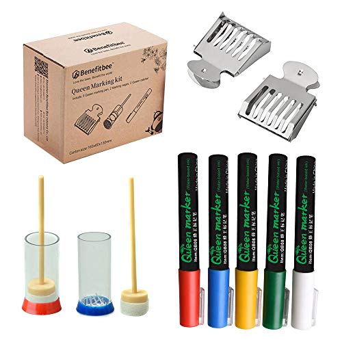 Queen Bee Marking Kit Queen Bee Markers 5 Queen Marker Pens 2 Queen bee Marking Bottles 2 Queen Cages for Beekeeping Supplies