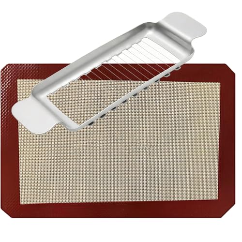Butter Slicer Cutter,Cheese Cutters for Block Cheese, Butter Slicer with Silicone Baking Mat kit for Butter Squares, Stainless Steel Cutter