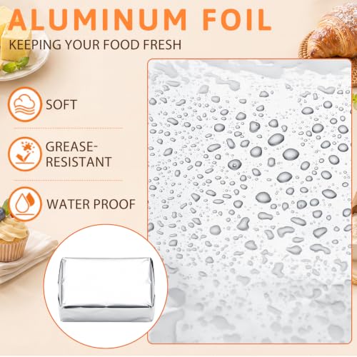 500 Pack Butter Paper Set Butter Wrapping 250 Aluminum Foil Sheets 250 Silicone Oil Papers Pre-cut Wrappers for Homemade Chocolate and Food Storage 2 Sizes