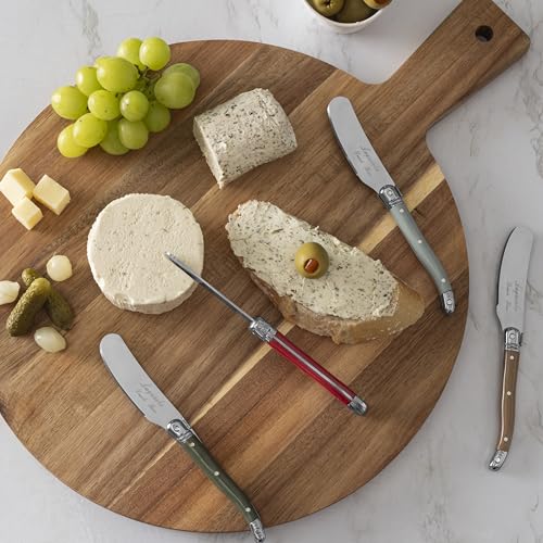 French Home 8-Piece Laguiole Spreader Set - Holly Berry - style: Holly Berry