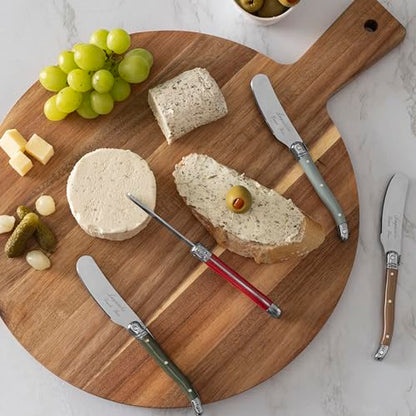 French Home 8-Piece Laguiole Spreader Set - Holly Berry - style: Holly Berry