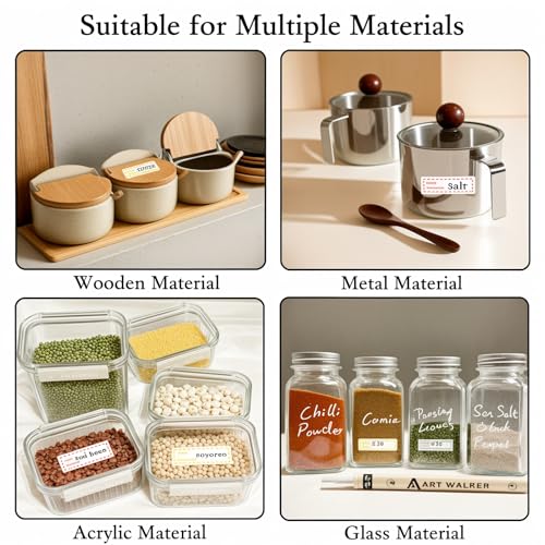 Freezer Labels 375pcs - 3"x1" Self-Adhesive Removable Food Labels | Write-On Waterproof & Oil-Proof Tape for Containers, Meal Prep & Pantry Organization (3 Rolls, 3 Colors) | BPA-free waterproof stickers leave zero residue. Safe for freezer, microwave & o