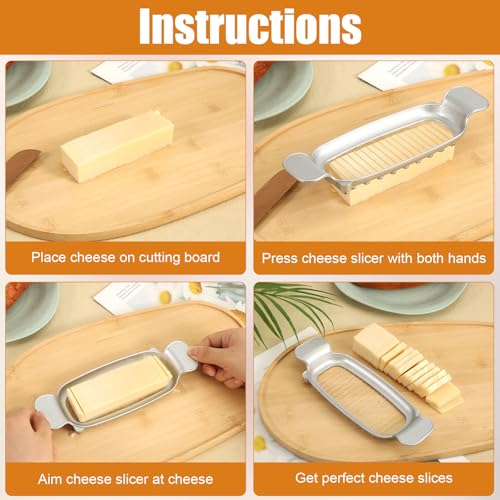 Butter & Cheese Slicer - 304 Stainless Steel Multifunctional Kitchen Tool for Block Butter, Cheese & Fruit - style: Butter Slicer+Cheese Tong