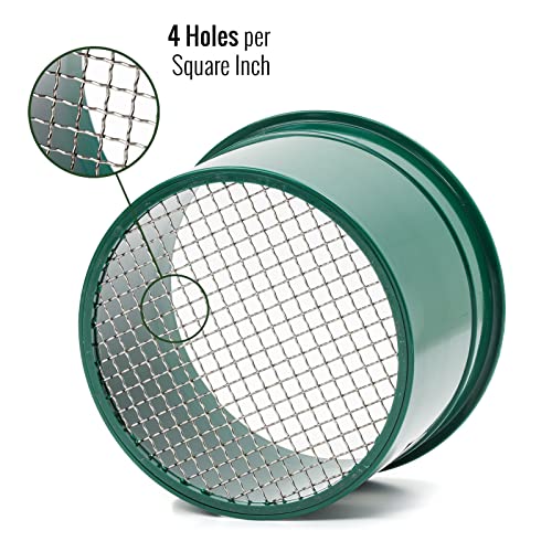 ASR Outdoor 6 Inch Mini Gold Prospecting Sifting Pan 4 Holes Per Square Inch - size: 4 Holes per Square Inch