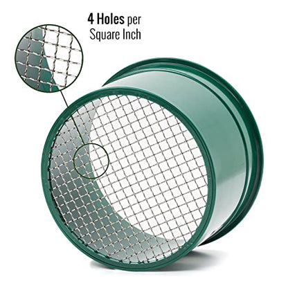 ASR Outdoor 6 Inch Mini Gold Prospecting Sifting Pan 4 Holes Per Square Inch - size: 4 Holes per Square Inch