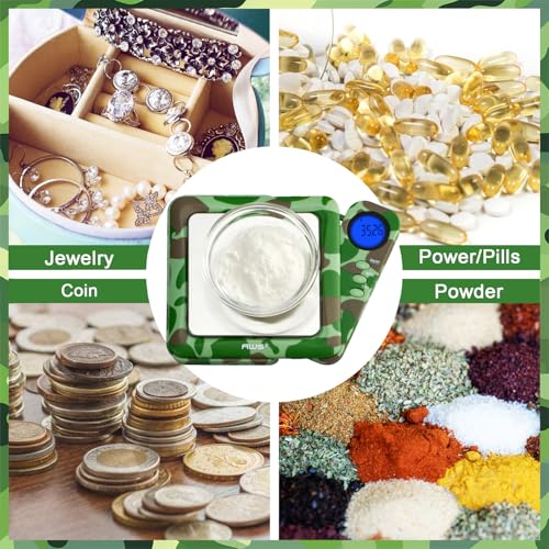 American Weigh Scales 200g x 0.01g Digital Pocket Scale 0.01g Accuracy-Blade Series | Precision Mini Scale, Small Digital Gram Scale for Kitchen, Gold, Gems & Coin Scale, Smart Digital & Compact Scale - color: Camo, size: 200g x 0.01g