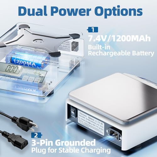Lab Scale Gram Scale 6000gx0.01g Accuracy Laboratory Balance Scale Digital Scale Electronic Analytical Balance for Jewelry Gold Kitchen Lab, with 7 Units Conversion, 500g Weight, LCD Display - style: 6000gx0.01g