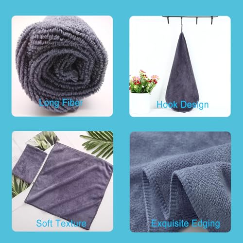 Premium Microfiber Cleaning Cloths, 12 Pack, 400 GSM Ultra Absorbent Lint-Free Reusable Towels for Kitchen, Glass, Countertops& Household Cleaning, 12" x 12" Kitchen Grey - color: Grey
