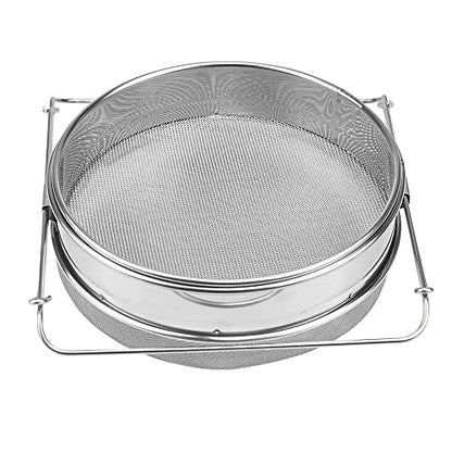 Honey Harvesting Kit Set of 5, Double Sieve Honey Strainer Honey Filter, Frame Holder, Uncapping Knife, Uncapping Fork, Honey Gate