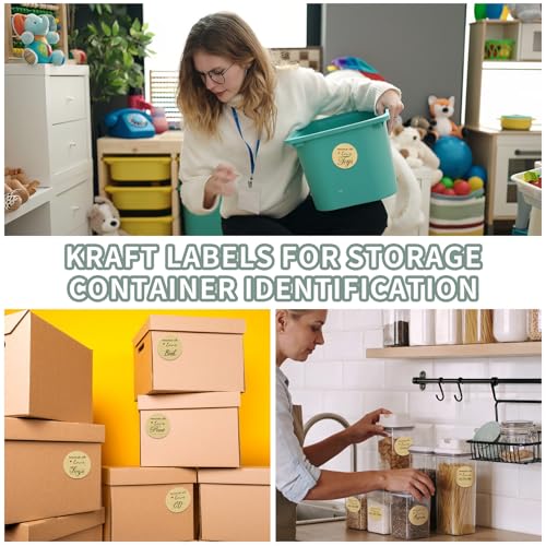 500 Pcs 2″ Round Homemade with Love Kraft Labels – Canning Jar Stickers for Jelly, Jam, Spice Containers, Baked Goods, Pantry Organization, Gift Packaging & Small Business - color: Homemade With Love (Standard)