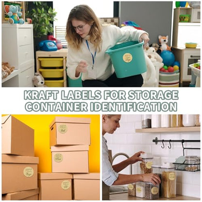 500 Pcs 2″ Round Homemade with Love Kraft Labels – Canning Jar Stickers for Jelly, Jam, Spice Containers, Baked Goods, Pantry Organization, Gift Packaging & Small Business - color: Homemade With Love (Standard)