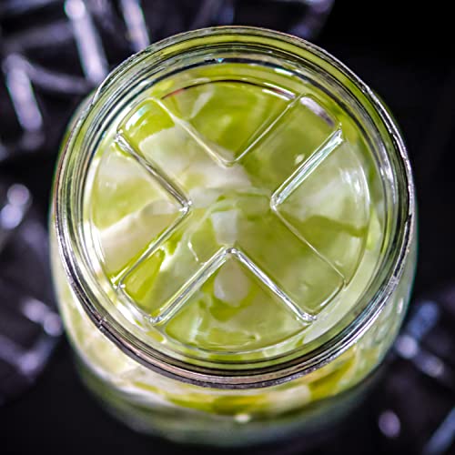 Trademark Innovations Glass Fermentation Pickling Jar Weights, Cross Grip Style (Set of 6) - style: Cross Grip