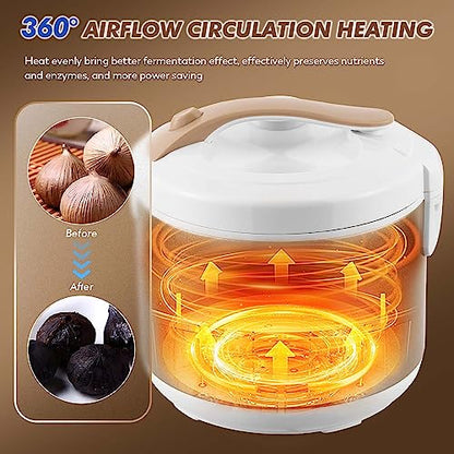 Moongiantgo 6L Black Garlic Fermenter, Automatic Intelligent Fermenter Machine for Natto, Yogurt, Kimchi, Fruit Wine, Garlic Cooker with Precise Time Temperature Control, 110V - color: Golden