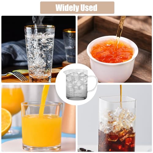 400ml/13.52oz Microwave Safe Glass Measuring Cup | Heat Resistant Borosilicate, V-Shaped Spout, Clear Scale, Multipurpose for Kitchen, Coffee & Yogurt(400ml/13.52oz) - size: 400ML