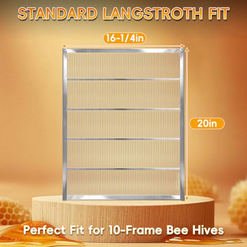 4 Pack 10 Frame Queen Excluder, Langstroth Standard Galvanized Metal Queen Excluder for Beehive Brood and Honey Separate Management - size: 10-Frame 4Pack