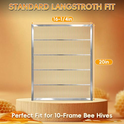 4 Pack 10 Frame Queen Excluder, Langstroth Standard Galvanized Metal Queen Excluder for Beehive Brood and Honey Separate Management - size: 10-Frame 4Pack