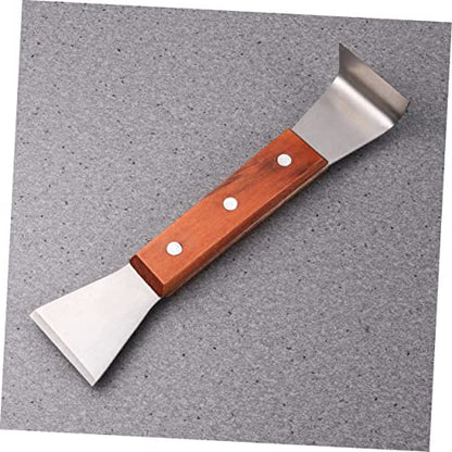 Stainless Steel Beekeeping Box Scraper with Wooden Handle Durable Bee Tool for Easy Honey Extraction and Hive Maintenance Essential Beekeeping Scraper for Every Beekeeper
