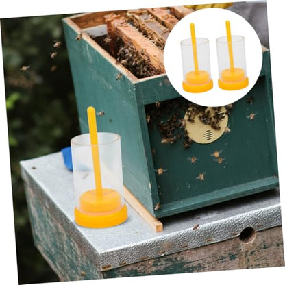 Toddmomy Marking Bottle with Long Plunger Bee Marking Kit for Beekeeping Identification 1.77X1.77X3.93 Inch Queen Marker Tool