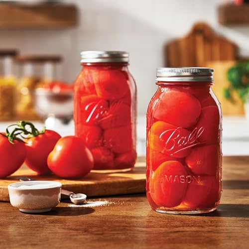 Ball Regular Mouth 32-Ounces Mason Jar with Lids and Bands, Clear,(Pack Of 2)