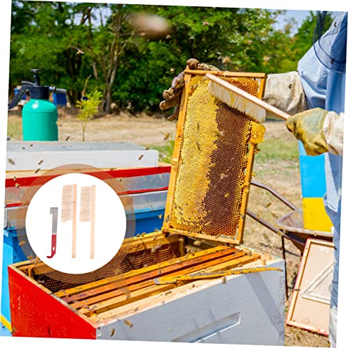 LABRIMP Beekeeping Kit Beehive Tool Brush and j Hook Beehive Beekeeping Tools Compact Lightweight Set