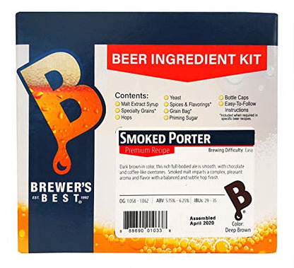 Brewer's Best - 1033 - Home Brew Beer Ingredient Kit (5 gallon), (Smoked Porter) Brown