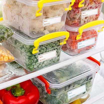 320pcs Removable Freezer Labels, 1 x 3 Inch Food Storage Stickers, Refrigerator Freezer Paper Label Easy Clean Leaves No Residue, Blue - color: Blue