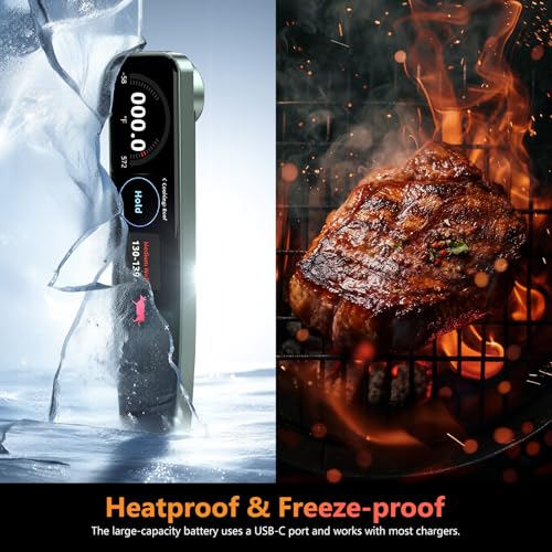 AWLKIM Smart Meat Thermometer 0.5s Instant Read Touchscreen