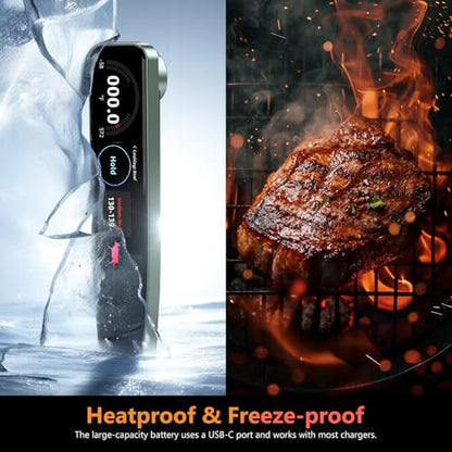 AWLKIM Smart Meat Thermometer 0.5s Instant Read Touchscreen