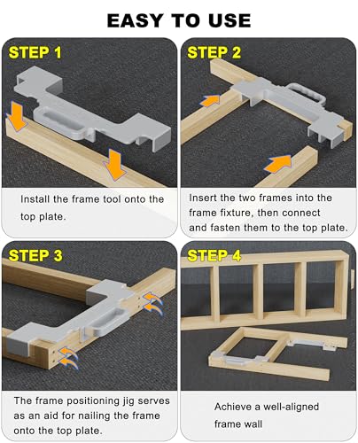 2 PCS Framing Tools, 12", 14"16" On Center Layout framing Spacing Tool, Cast Aluminum Layout Jig for Walls, Roofs, Floors, Ladders, Decks for Man.