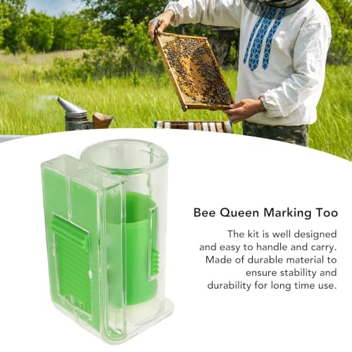 Queen Bee Marking Kit, Bee Queen Marking Tool Number 1 to 99 Bee Queen Mark Sticker Kit 1 Marking Bottle 1 Tweezer Beekeeping Supplies for Bee Breeding Observing Managing