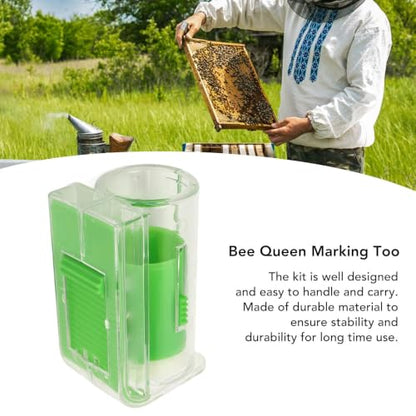 Queen Bee Marking Kit, Bee Queen Marking Tool Number 1 to 99 Bee Queen Mark Sticker Kit 1 Marking Bottle 1 Tweezer Beekeeping Supplies for Bee Breeding Observing Managing