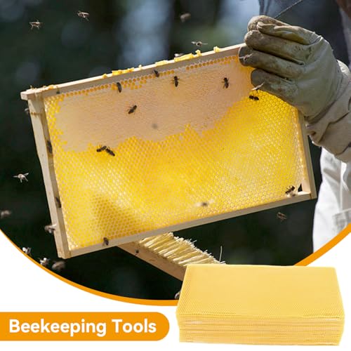 Agatige 10PCS Beeswax Sheets for Candle Making, Natural Beeswax Honeycomb Foundation Sheets Candle Rolling Kit for Kids Adults