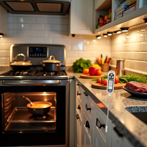 Silver Kitchen Digital Food Thermometer Meat Cake Milk BBQ Cooking Household Thermometer Probe Gauge Electronic Oven Tool,Kitchen Utensils and Gadgets