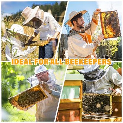 POLLIBEE 10 Pack Beehive Frames with Wax Dipped Plastic Foundations, Deep Brood Box Bee Frames 9-1/8 Inch for Beekeeping (Yellow) - size: Deep Yellow