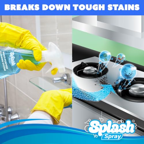 Splash Spray Multi-Purpose Cleaning Tablets - 5x Cleaning Tablets and Bottle Spray - Mix with Warm Water