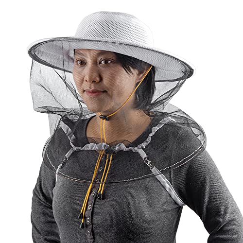Beekeeping Veil Hat Bee Keeper Hunting Net Cap Beekeepers Costume Gnats Insect Bug Mosquito Mesh Hats for Men Women
