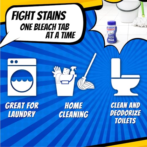 AMAZE Ultra Concentrated Bleach Tablets [32 tablets] - Lavender Scent - for Laundry, Toilet, and Multipurpose Home Cleaning. No Splash Liquid Bleach Alternative