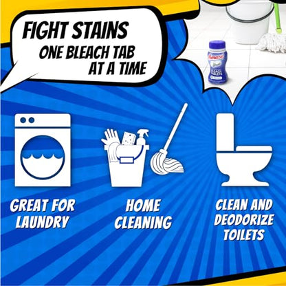 AMAZE Ultra Concentrated Bleach Tablets [32 tablets] - Lavender Scent - for Laundry, Toilet, and Multipurpose Home Cleaning. No Splash Liquid Bleach Alternative