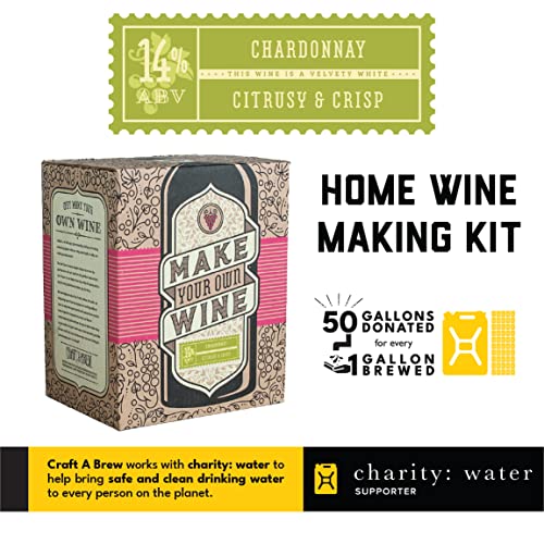 Craft A Brew Home Chardonnay Making Kit – Easy Beginners with Ingredients and Supplies – Ultimate Wine Brewing - color: Chardonnay
