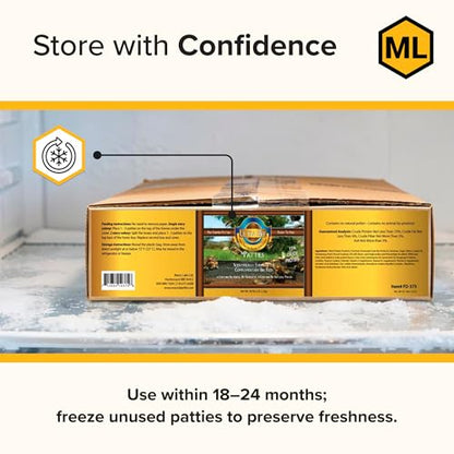 Mann Lake Ultra Bee Pollen Substitute Patties, High Protein Honey Bee Food with Vitamins & Amino Acids for Spring, Fall Brood Boost & Winter Colony Survival, Animal Byproduct Free, Made in USA, 40 Lbs - size: 40 Pound (Pack of 1), style: Ultra Bee