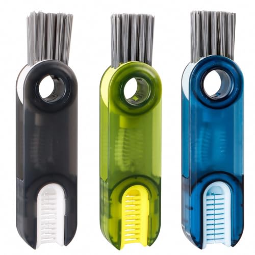 OxiTa 3 in 1 Cup Lid Gap Cleaning Brush Set (3Pcs), Multifunctional Insulation Bottle Cleaning Tools, Multipurpose Bottle Gap Cleaner Brush, Water Bottle Cleaner Brush,Home Kitchen Cleaning Tools