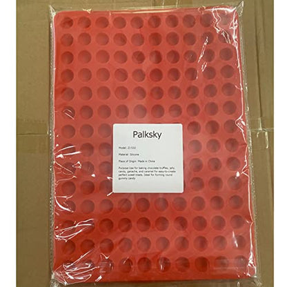Palksky 140-Cavity Small Round Silicone Mold/Semicircle Chocolate Drops Mold/Dog Treats Pan/Semi Sphere Gummy Candy Molds for Ganache Jelly Caramels Cookies Pet Treats Baking Mold - color: 1PCS 140-Cavity