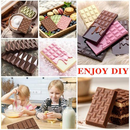1 Pieces Silicone Break Apart Chocolate Moulds,Silicone Square Mold,Non-Stick Candy Chocolate Bar Mold,Reusable Candy Protein Silicone Chocolate Mold - color: 1PCS