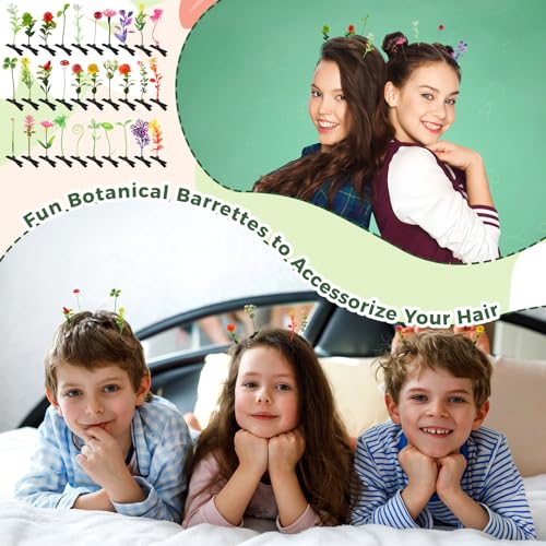 30 Pcs Bean Sprout Hair Clips Rave Mixed Style Plant Hairpins Hair Accessories for Party Irish(Cute) - style: Cute